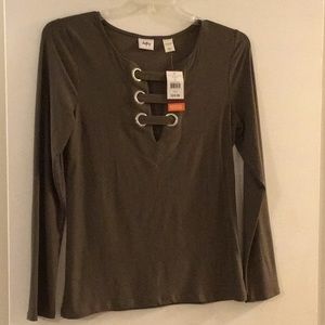 Olive green long sleeve t-shirt